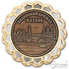Магнит из бересты Казань-Казанский кремль купола серебро